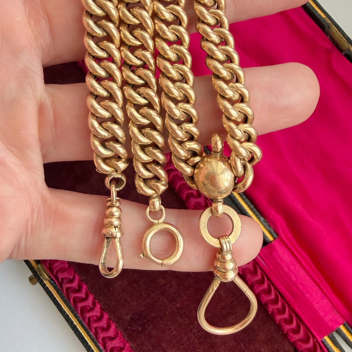 Antique Austrian 14ct gold Albert chain
