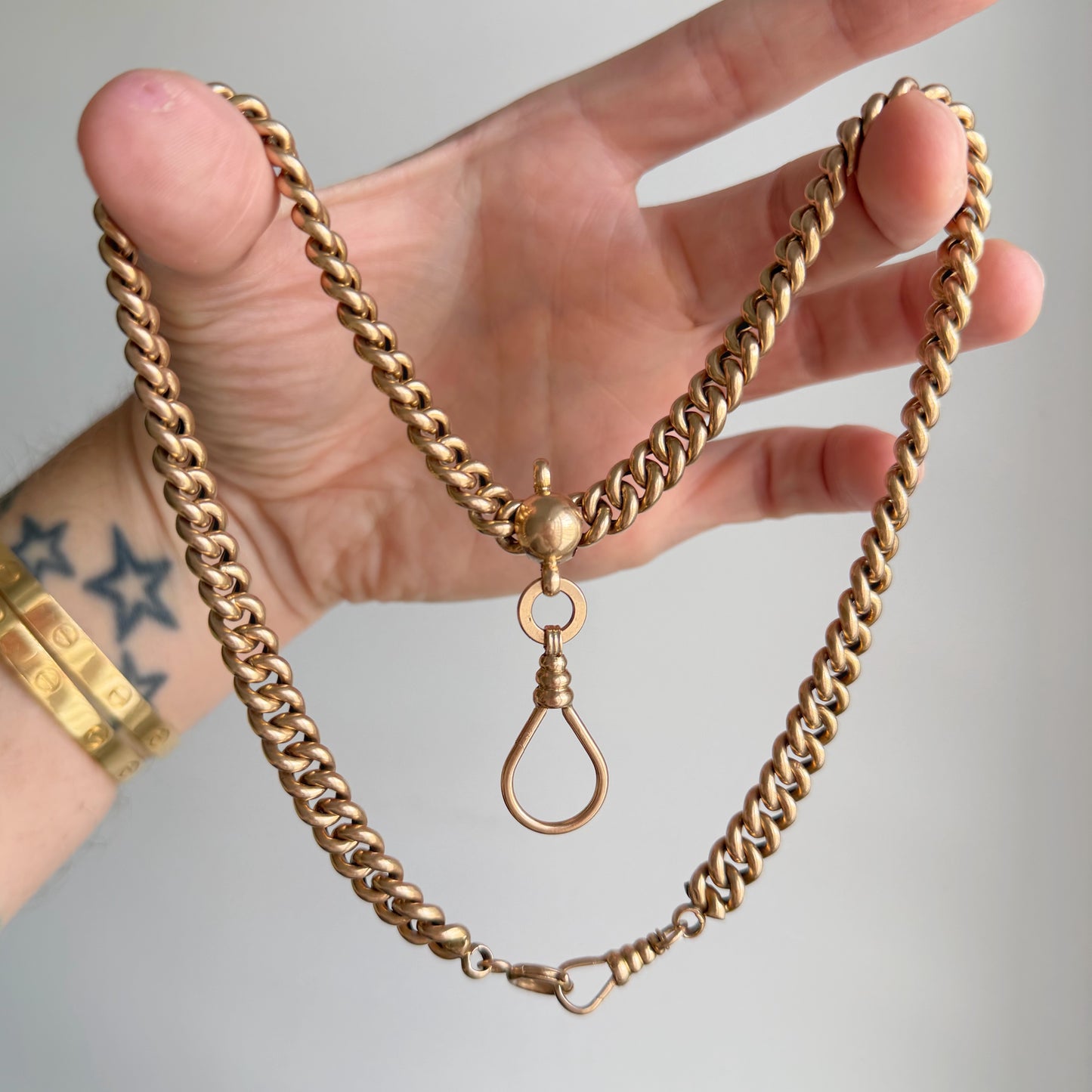Antique Austrian 14ct gold Albert chain