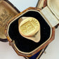 Vintage French 18ct gold signet ring