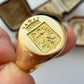 Vintage French 18ct gold signet ring
