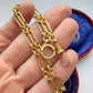 Antique 18ct gold fetter/mini trombone Albert chain