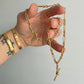 Antique 18ct gold fetter/mini trombone Albert chain