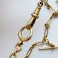 Antique 18ct gold fetter/mini trombone Albert chain