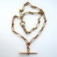 Antique 18ct gold fetter/mini trombone Albert chain