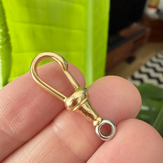 18ct gold, platinum & diamond snake dog clip