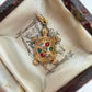 Antique 15ct gold & gemstone tortoise charm