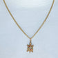 Antique 15ct gold & gemstone tortoise charm