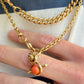 Victorian 15ct gold & coral snake charm