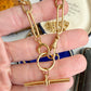 Vintage/antique 9ct gold mixed link Albert chain