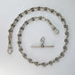 Antique Sterling Silver mariner link Albert chain