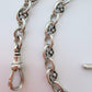 Antique Sterling Silver mariner link Albert chain