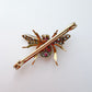 Antique 15ct gold, diamond, ruby & opal bee brooch