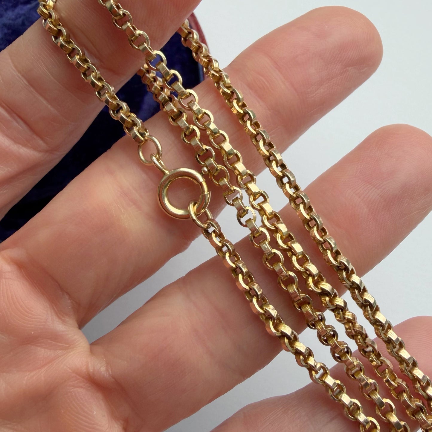 Antique 9ct gold belcher chain