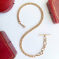 Antique 9ct rosy gold Albert/watch chain