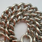 Antique sterling silver graduated curb bracelet