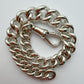 Antique sterling silver graduated curb bracelet
