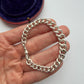 Antique sterling silver graduated curb bracelet