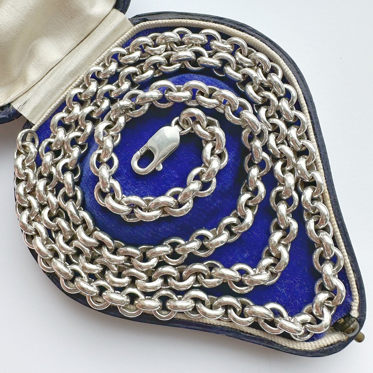 Vintage Sterling silver rolo belcher chain