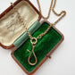 Victorian 9ct gold shepherd's hook charm