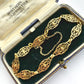 Antique French 18ct gold filigree lozenge link bracelet
