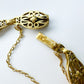 Antique French 18ct gold filigree lozenge link bracelet