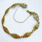 Antique French 18ct gold filigree lozenge link bracelet