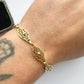 Antique French 18ct gold filigree lozenge link bracelet