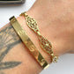Antique French 18ct gold filigree lozenge link bracelet