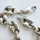 Vintage Sterling silver puffed mariner link bracelet