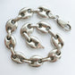 Vintage Sterling silver puffed mariner link bracelet