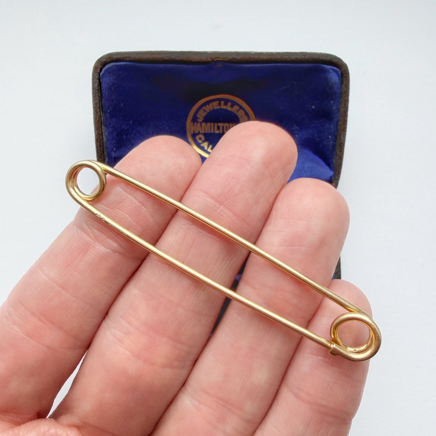 Vintage 14ct gold Tiffany & Co. safety pin