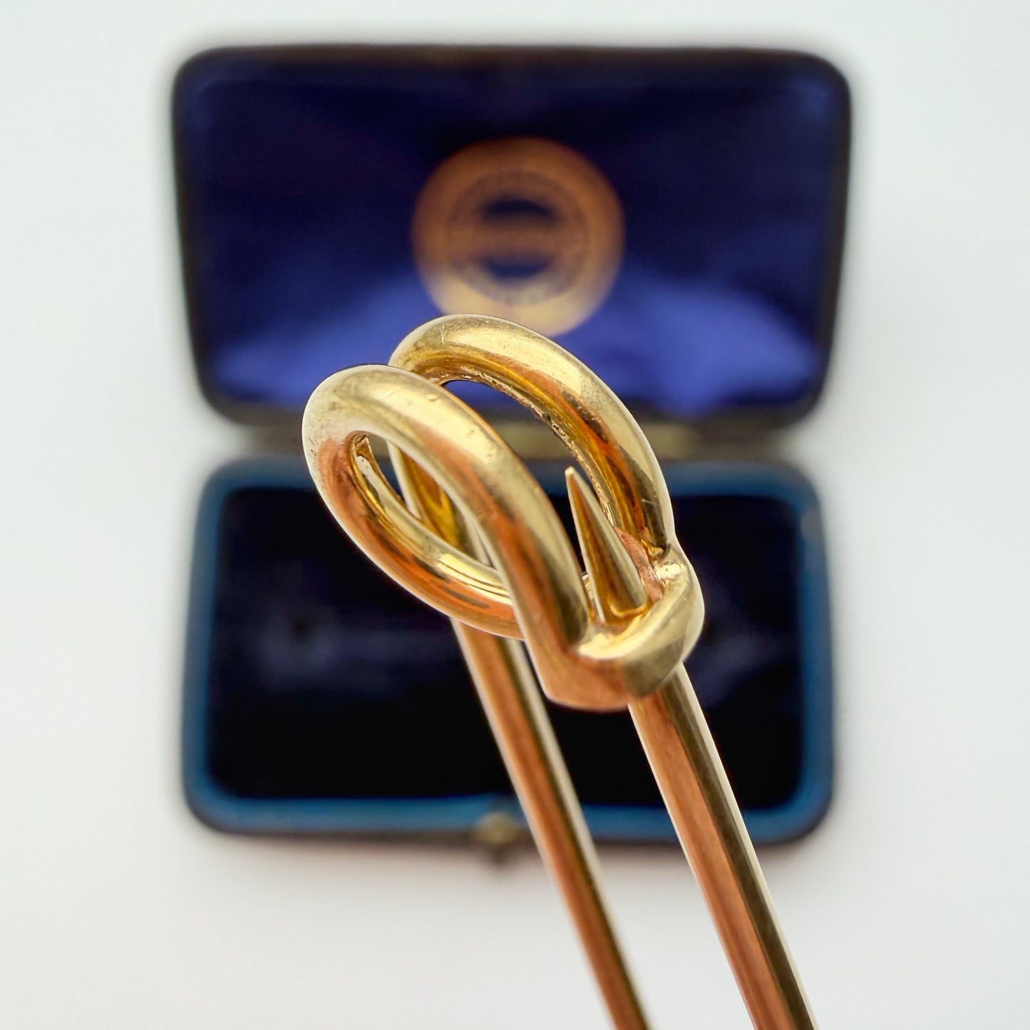 Vintage 14ct gold Tiffany & Co. safety pin
