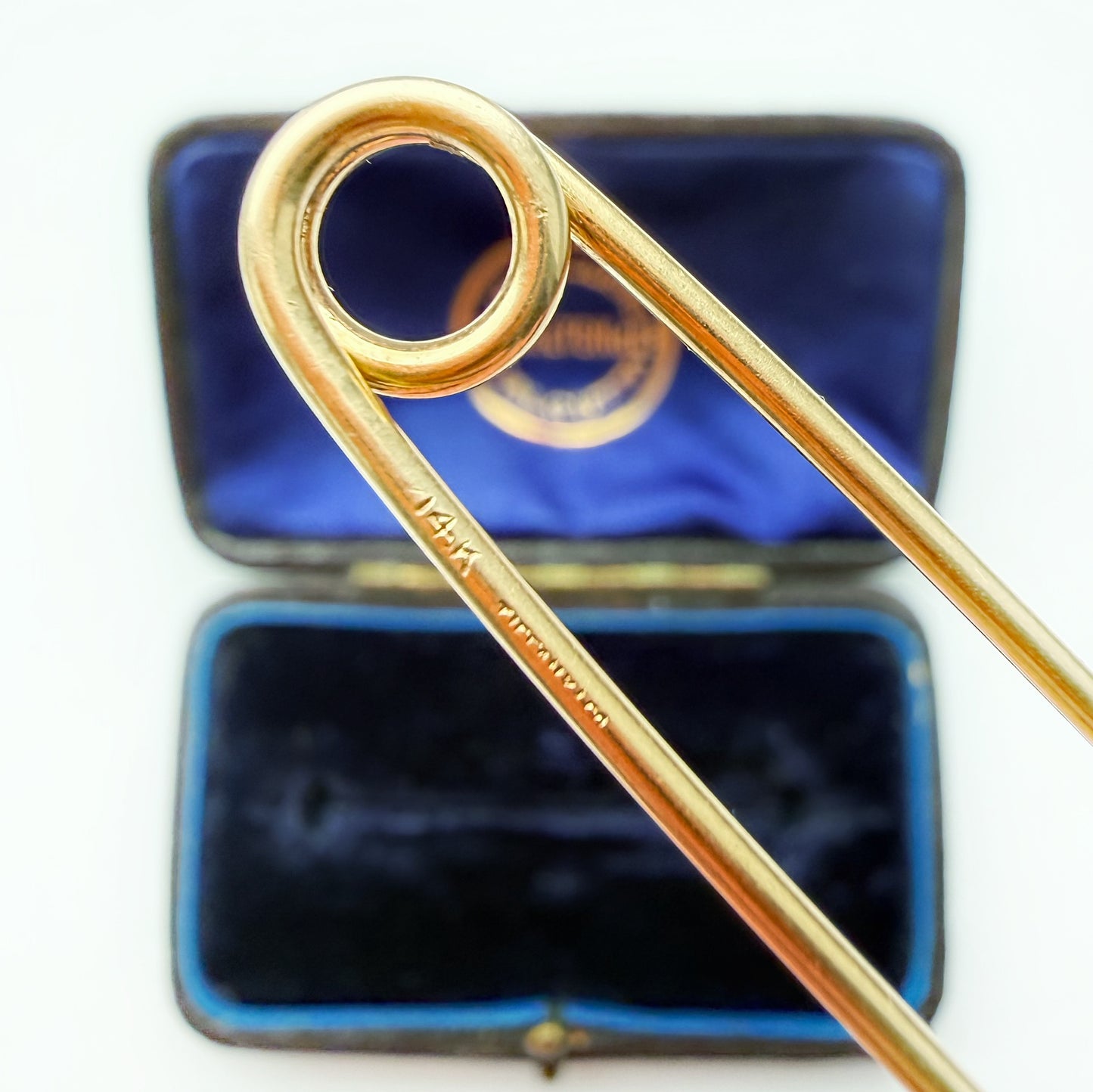 Vintage 14ct gold Tiffany & Co. safety pin