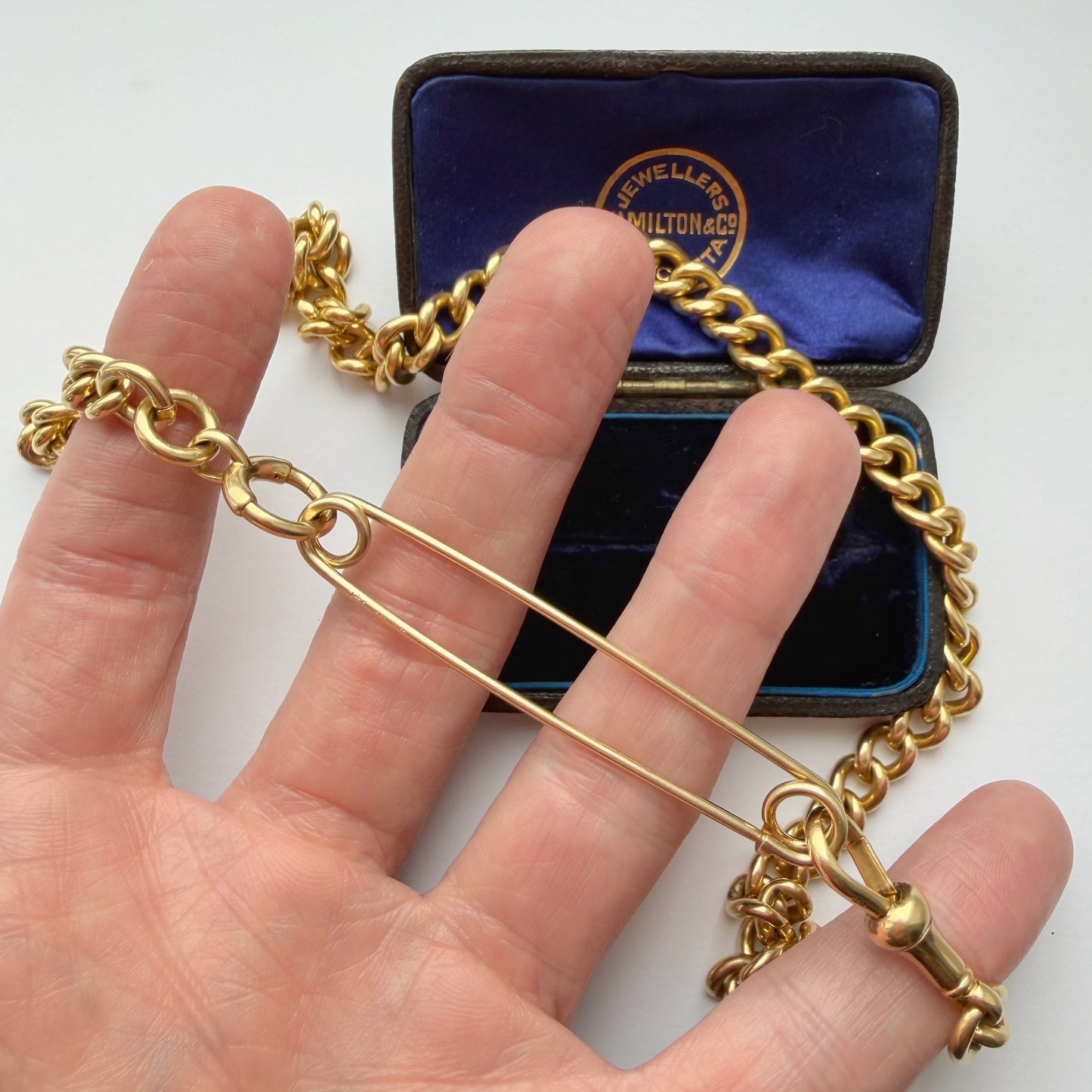 Vintage 14ct gold Tiffany & Co. safety pin