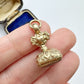 Vintage 9ct gold & bloodstone heart fob