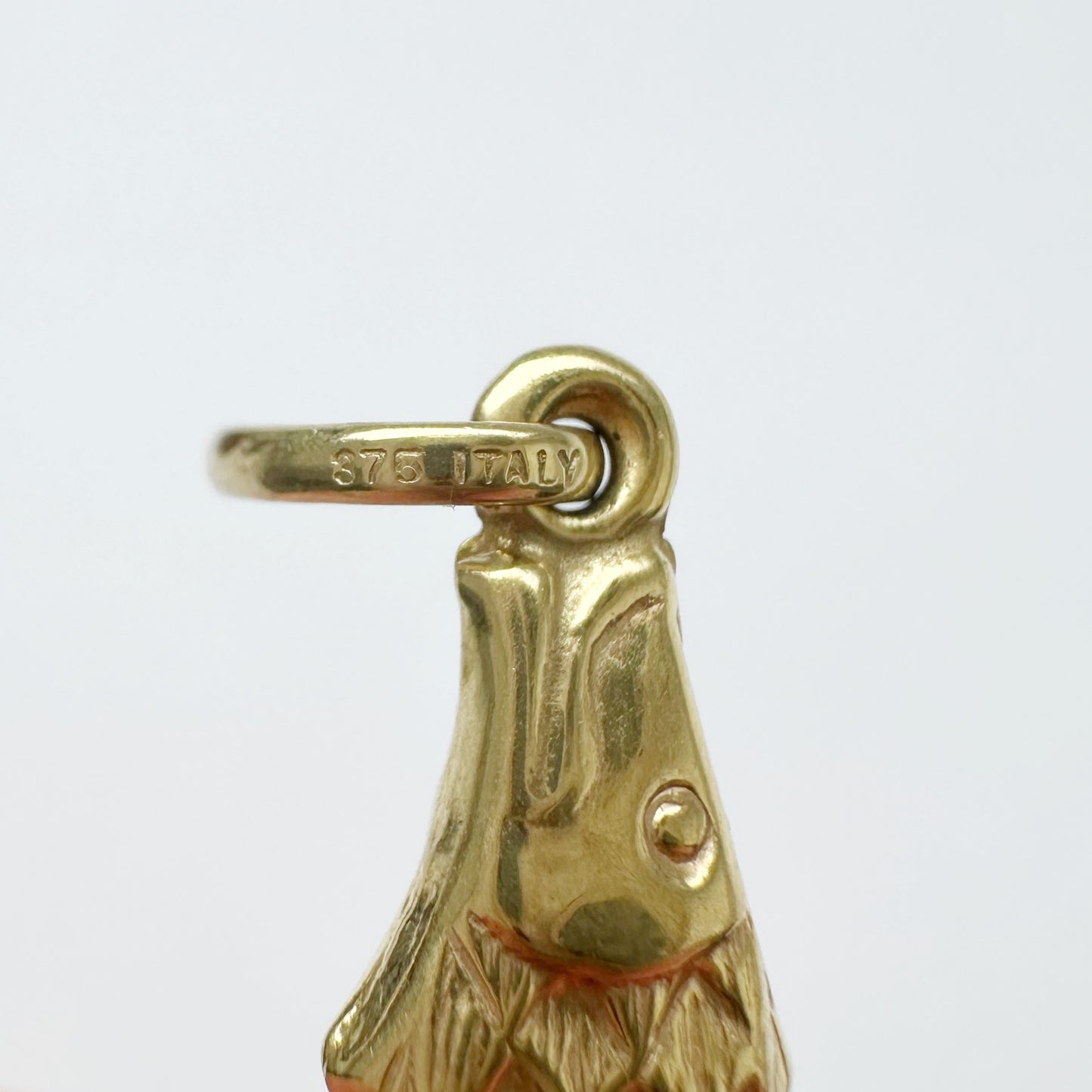 Vintage 9ct gold fish charm