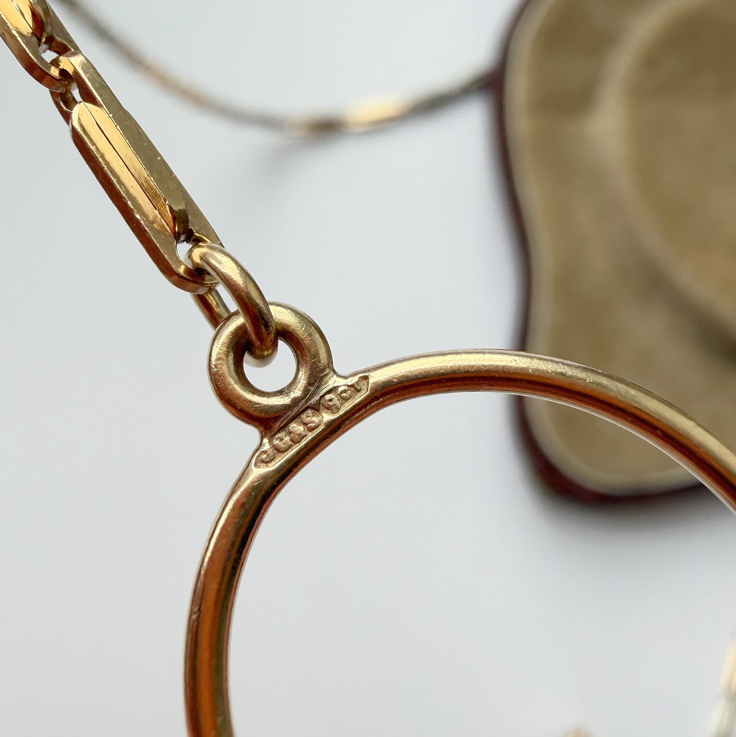 Antique 9ct gold bi-colour watch chain