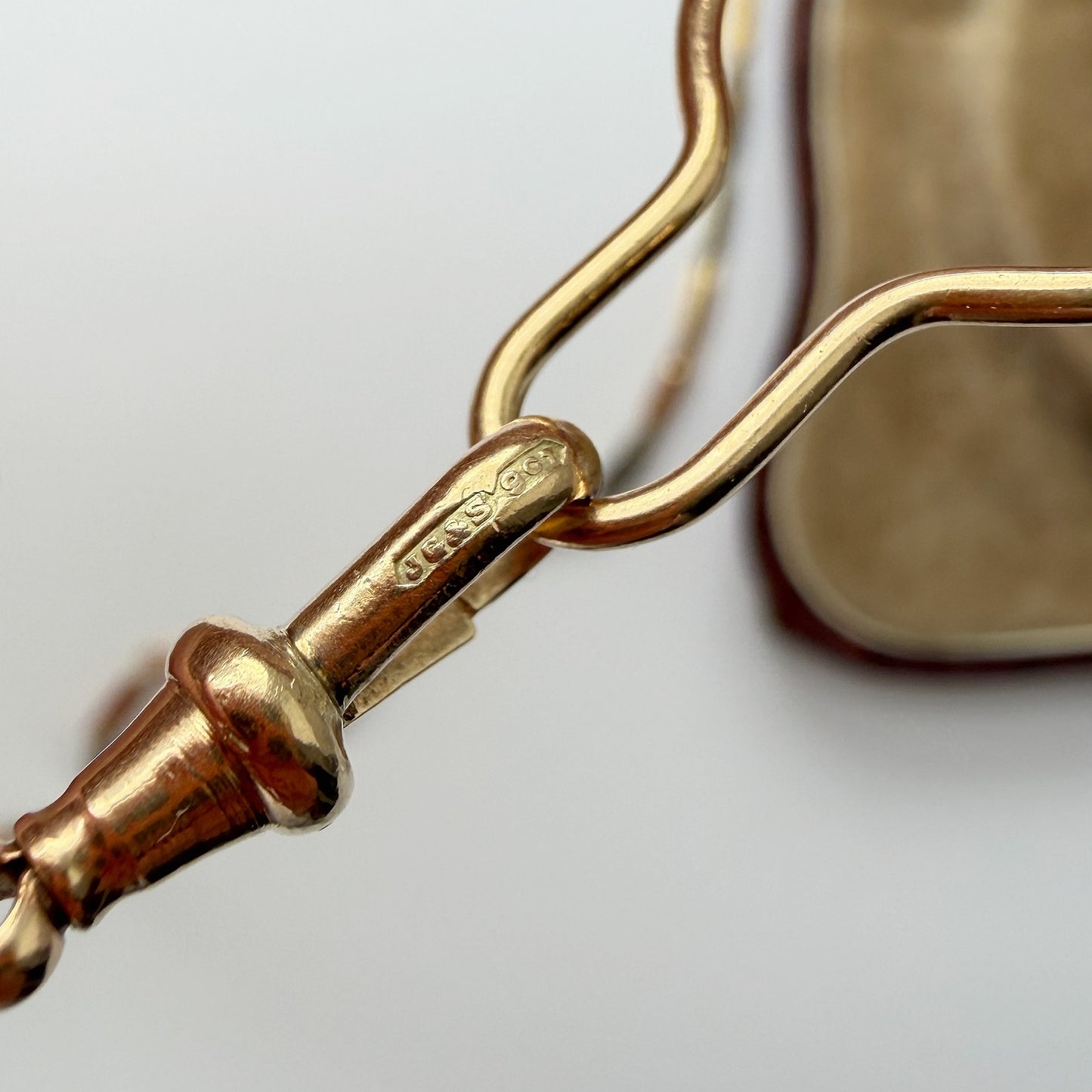 Antique 9ct gold bi-colour watch chain