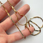 Antique 9ct gold bi-colour watch chain