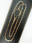 Antique 9ct gold bi-colour watch chain