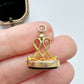 Antique 9ct gold & bloodstone heart fob