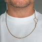 Antique 9ct gold bi-colour watch chain