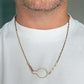 Antique 9ct gold bi-colour watch chain