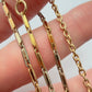 Antique 9ct gold bi-colour watch chain