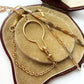 Antique 9ct gold bi-colour watch chain