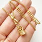 Antique 15ct gold & malachite snake fob