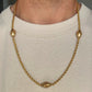 Victorian Etruscan revival 15ct gold rope chain