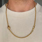 Victorian Etruscan revival 15ct gold rope chain