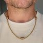Victorian Etruscan revival 15ct gold rope chain