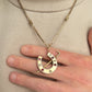 Large Victorian 9ct gold, ruby & old cut diamond pendant